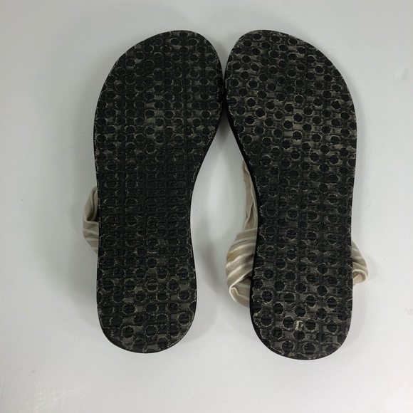 Sanuk Yoga Sling Tan Striped Sandals Size 9 - Picture 5 of 7